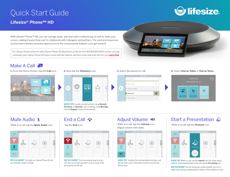 Lifesize Phone HD Quick Start Guide